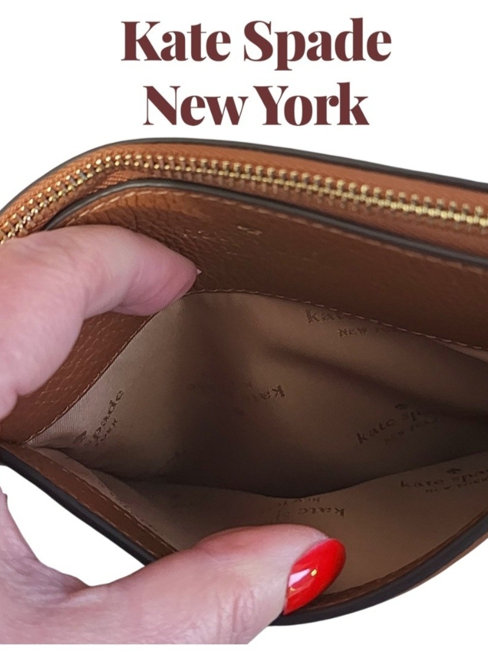 KATE SPADE New York Monica Pebbled Learher Crossbody Bag- Warm Gingerbread - Picture 11 of 15